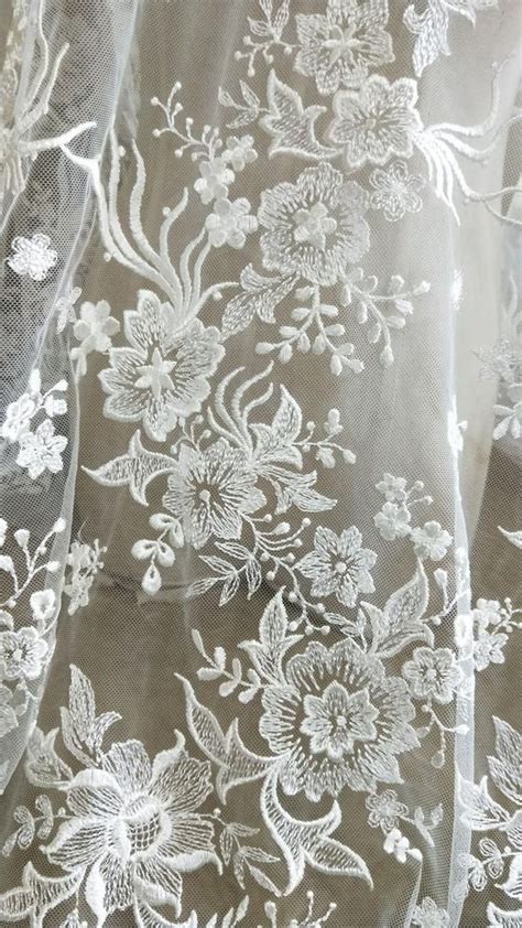 Fabulous Wedding Lace Fabric Floral Embroidered Bridal Lace Etsy