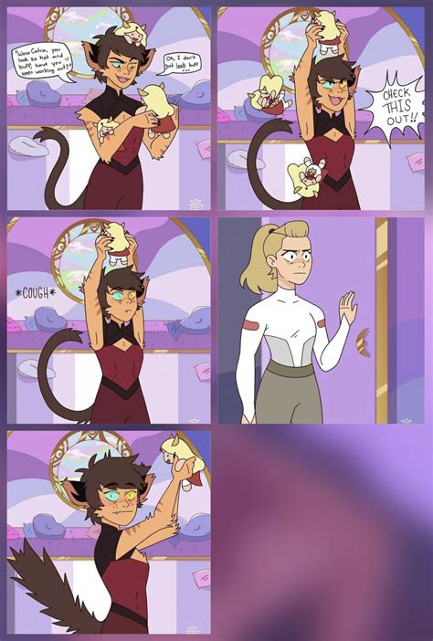 An Animated Comic Strip With Two Women Talking To Each Other And One Man Holding A Cat