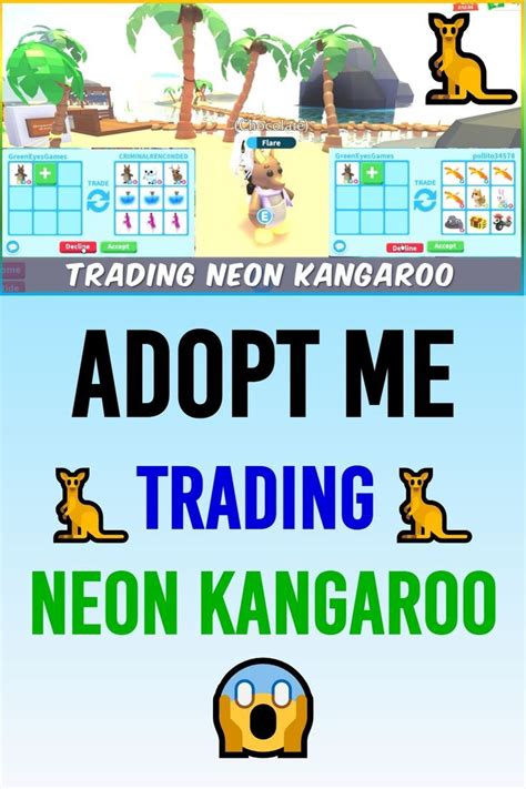 Adopt Me Trading Neon Kangaroo 🦘 Adopt Me Trading 😱 In 2022 Adoption