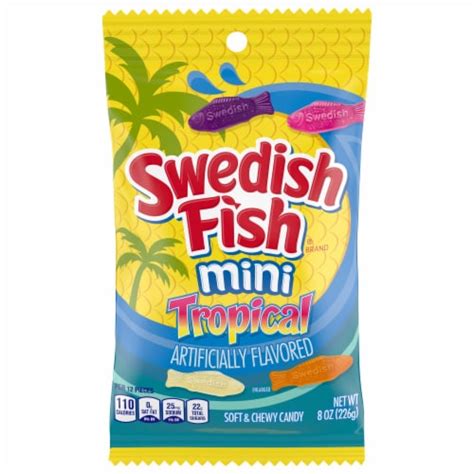 Swedish Fish Mini Tropical Soft And Chewy Candy 8 Oz Kroger