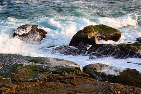 Pacific Ocean Waves On Rocks Stock Photo Image Of Rocks Actual 90613494