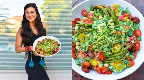 High Protein Veggie Salad Fullyraw Vegan Recipe Youtube