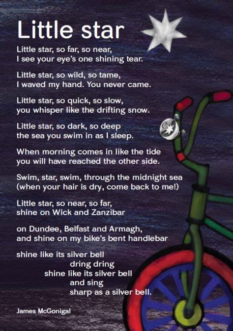 Little Star By James Mcgonigal Poems About Stars Star Poetry Little