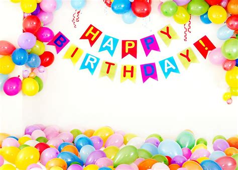 150x220 Cm Happy Birthday Photography Backdrops Colorful Balloons