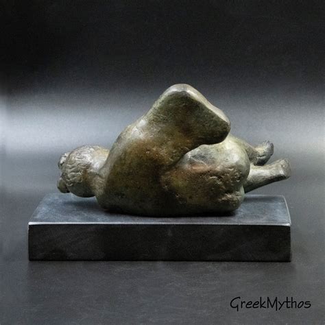 Sleeping Cupid Bronze Statue Ancient Greek God Of Love And Attraction