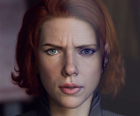 Black Widow Scarlett Johansson Stl File For 3d Print 90e
