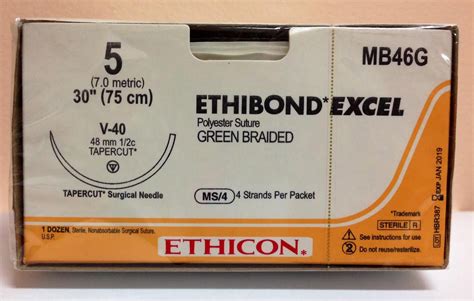 Ethicon Mb46g Ethibond Excel Suture Tapercut Non Absorbable V 40