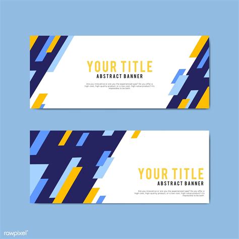 Colorful And Abstract Banner Design Templates Free Image By Rawpixel