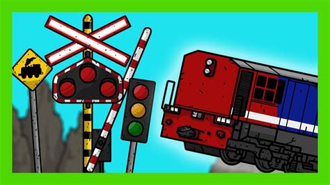 Palang Pintu Perlintasan Kereta Api Keren Lucu Muter Muter Railroad Crossings Animation