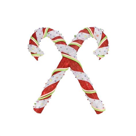 Double Candy Cane Christmas Window Decoration Outdoor Christmas