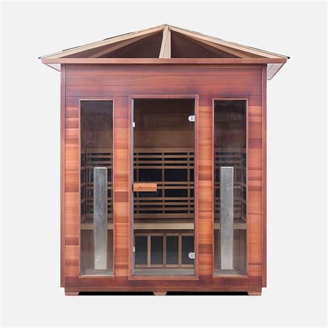 4 Person Infrared Sauna Rustic Series Enlighten Saunas