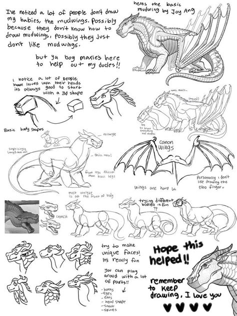 Mudwing Tutorial By Pawpplio Dragon Sketch Wings Of Fire Dragons