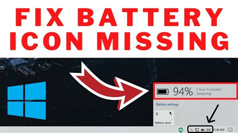 How To Fix Battery Icon Missing Windows 10 Fix Battery Icon
