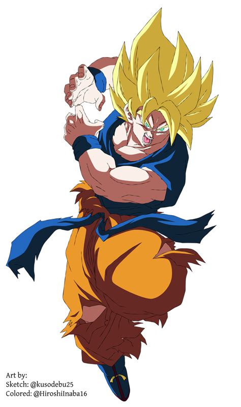 Goku Ssj By Hiroshiianabamodder Goku Pics Kid Goku Ball Drawing Dbz