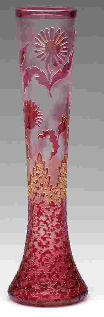 val st lambert cameo glass vase