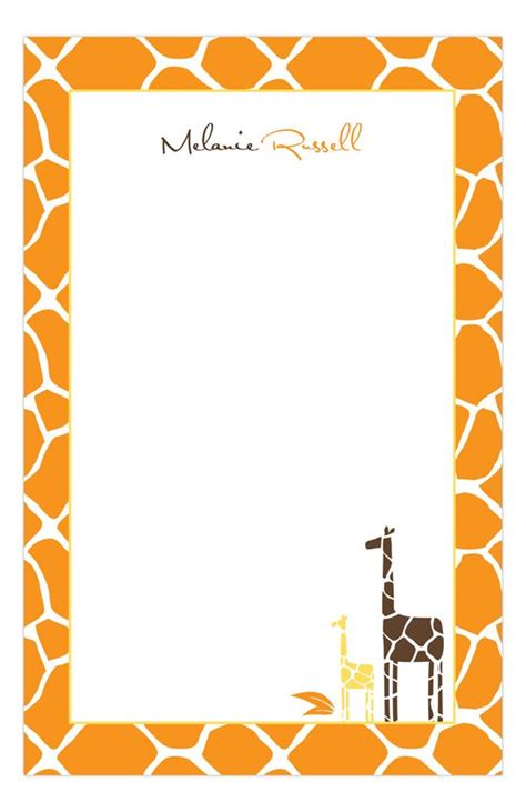 Giraffe Print Giraffe Giraffe Print Note Pad