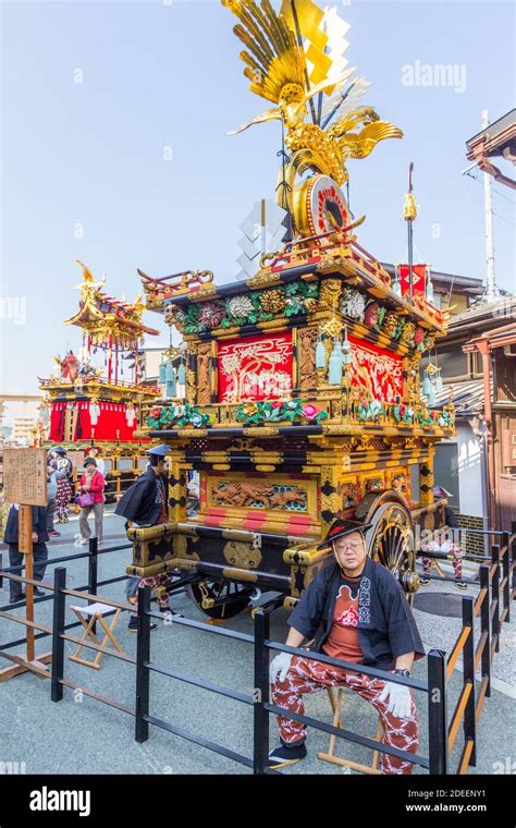 Richly Decorated Float During Takayamas Autumn Festival Called