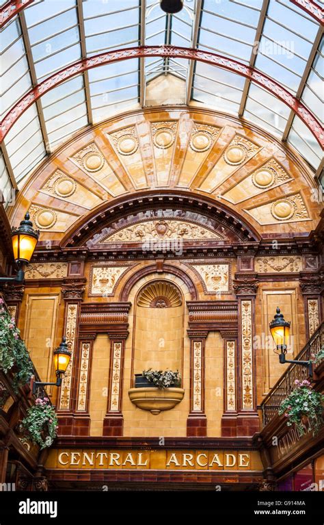 Central Arcade Shopping Arcade Newcastle Upon Tyne England Uk Stock