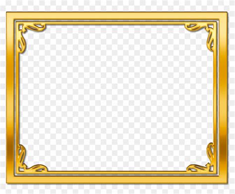 Gold Certificate Border Png Gold Frame Border Png Transparent Png