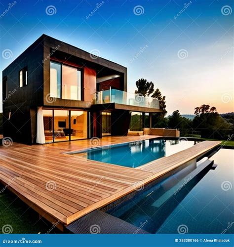 Stylish and Contemporary House with a Unique Form and Facade, Featuring