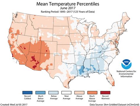 Assessing The Us Climate In June 2017 News National Centers For