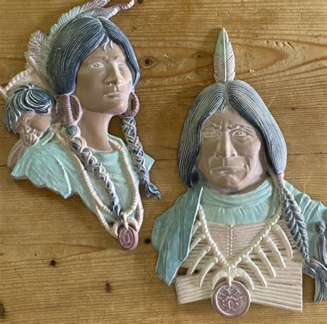 vintage 1970 s sexton native american indian metal wall hanging set made in usa 22 00 picclick