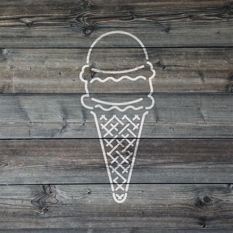 Ice Cream Stencil Reusable Diy Craft Stencils Of An Ice Etsy Australia