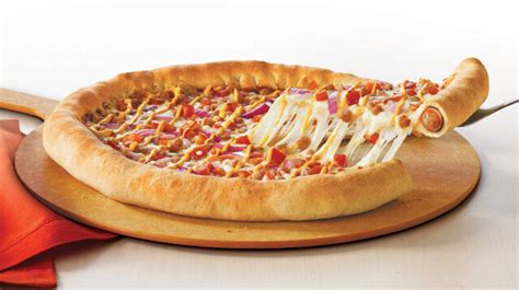 Hot Dog Stuffed Crust Pizza Canada Pizza Hut Unveils Its Latest