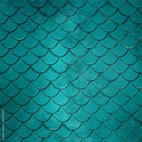 Turquoise Mermaid Scale Texture Stock Illustration Adobe Stock