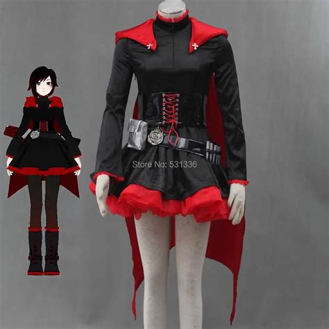 Buy Rwby Cosplay Ruby Rose Costume Gothic Dress