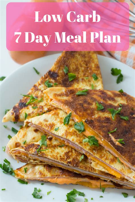 It is good to prepare. Low Carb 7 Day Meal Plan