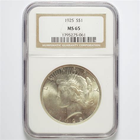 1925 Peace Silver Dollar Ngc Ms65 Numismax