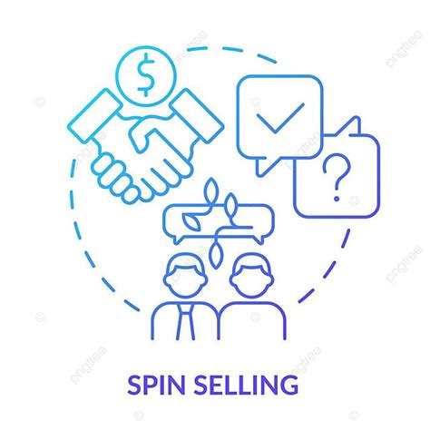 Spin Selling Blue Gradient Concept Icon Customer Modern Market Vector