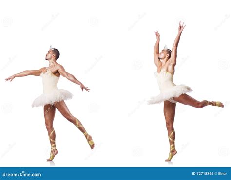 The Man In Ballet Tutu Isolated On White Stock Image Image Of Beautiful Compilation 72718369