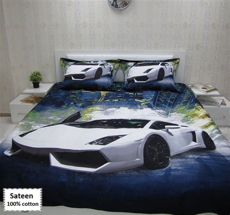 Lamborghini Bedding Sets Single Size 4 Pieces Bedding Sets Car