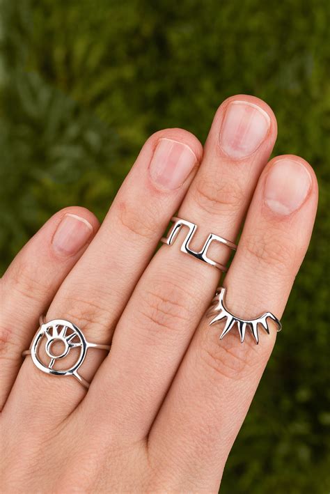 925 Sterling Silver Knuckle Ring Silver Midi Ring Simple Etsy