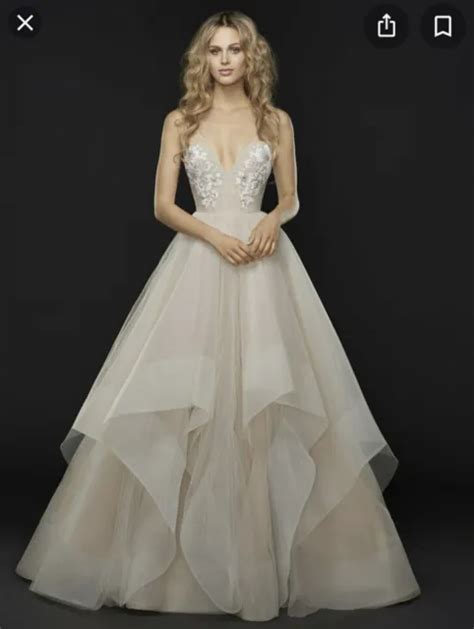 New Authentic Hayley Paige Keegan 6760 Wedding Dress Size 12 3200 850