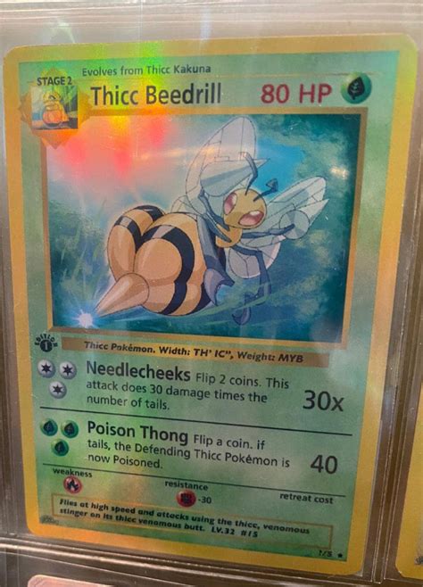 Thicc Beedrill Charizard Gx Ex Vmax V Pokémon Card Orica Etsy
