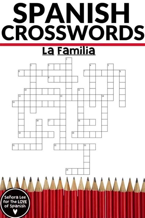 Printable Spanish Crossword Puzzle