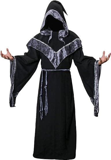 Mens Medieval Dark Mystic Sorcerer Robe Halloween Costume