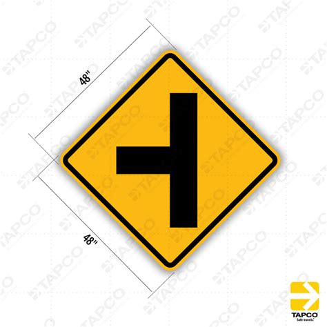 Right Or Left T Intersection Symbol Sign W2 2 Standard Traffic
