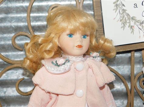 vintage porcelain doll blonde hair blue eye porcelain doll etsy vintage porcelain dolls