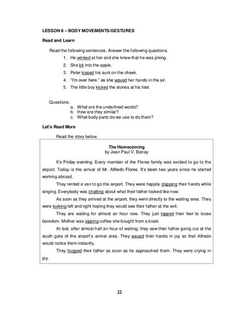 English Grade 5 Module 4 Answer Key - Grade 8 English With Answer Key