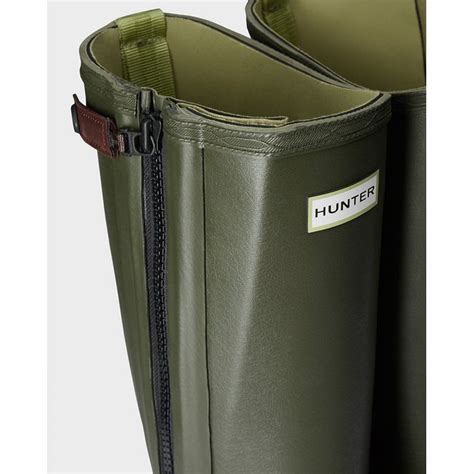 Regenlaars Hunter Men Commando Full Zip Boot Dark Olive Regenlaarsexpert