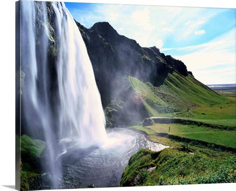 Iceland South Coast Seljalandsfoss Waterfall Wall Art Canvas Prints