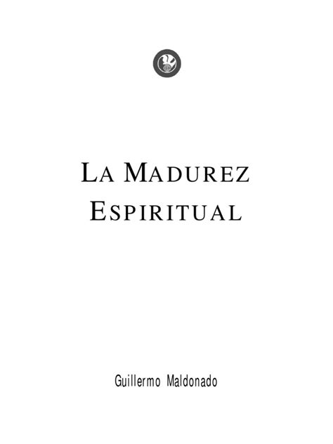 La Madurez Espiritualpdf Bernabé María Madre De Jesús