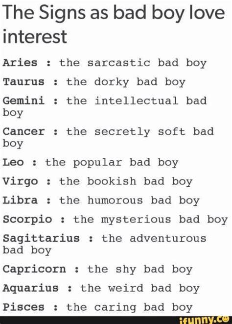 Cancer's worst matches are aquarius, leo, aries and libra. The sarcastic bad boy & the secretly soft bad boy ...