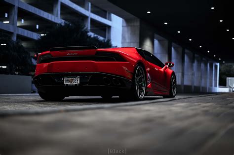 Red Lamborghini Huracan Rear Hd Cars 4k Wallpapers Images