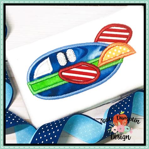 Airplane Applique 5 Sizes Products Swak Embroidery