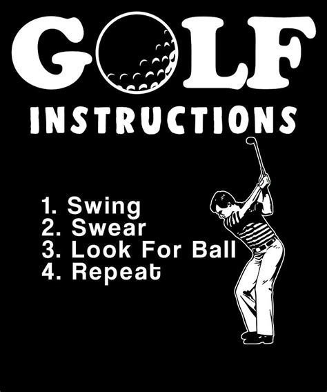 Golf Instructions Funny Golfer Digital Art By Michael S Fine Art America